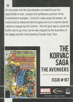 2011 Rittenhouse Marvel Universe #6 The Avengers - Issue #167 Back