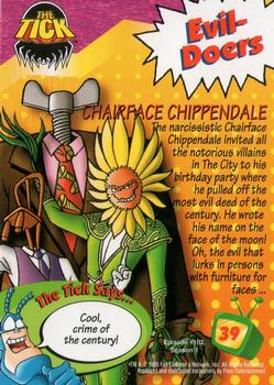 1995 Fleer Fox Kids Network #39 Chairface Chippendale Back