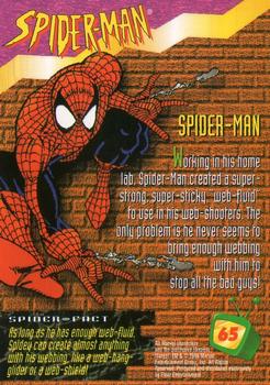 1995 Fleer Fox Kids Network #65 Spider-Man Back