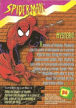 1995 Fleer Fox Kids Network #86 Mysterio Back
