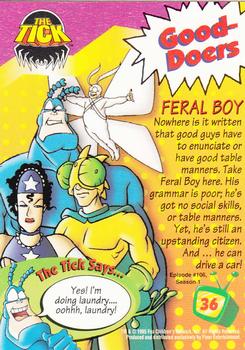 1995 Ultra Fox Kids Network #36 Feral Boy Back