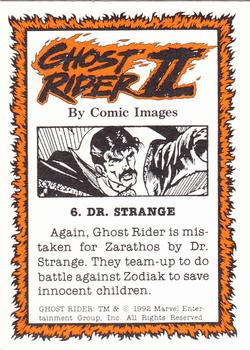 1992 Comic Images Ghost Rider II #6 Dr. Strange Back