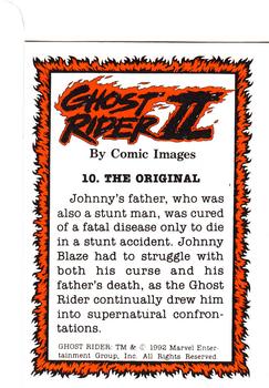 1992 Comic Images Ghost Rider II #10 The Original Back