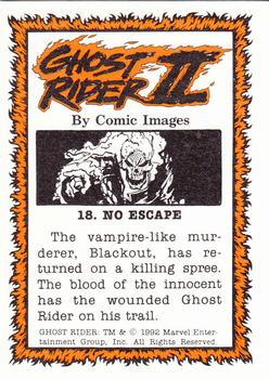 1992 Comic Images Ghost Rider II #18 No Escape Back