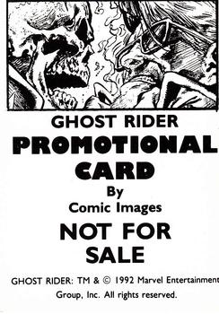 1992 Comic Images Ghost Rider II #NNO Ghost Rider Back