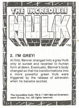 1991 Comic Images The Incredible Hulk #2 I'm Grey Back