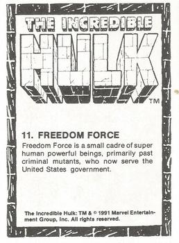 1991 Comic Images The Incredible Hulk #11 Freedom Force Back