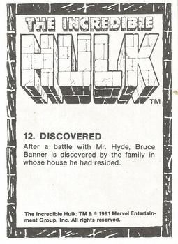 1991 Comic Images The Incredible Hulk #12 Discovered Back