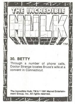 1991 Comic Images The Incredible Hulk #30 Betty Back