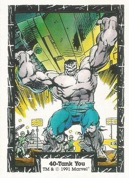 1991 Comic Images The Incredible Hulk #40 Tank You Front