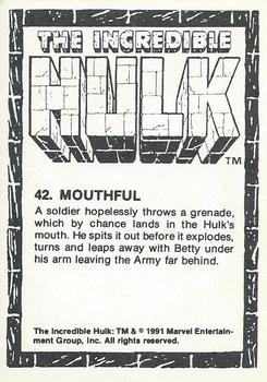 1991 Comic Images The Incredible Hulk #42 Mouthful Back