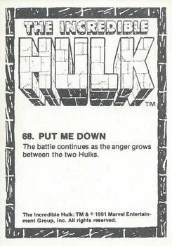 1991 Comic Images The Incredible Hulk #68 Put Me Down Back