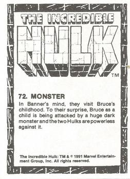 1991 Comic Images The Incredible Hulk #72 Monster! Back