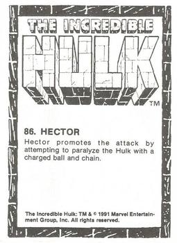 1991 Comic Images The Incredible Hulk #86 Hector Back