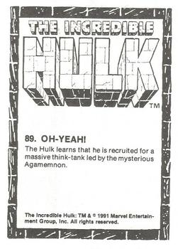 1991 Comic Images The Incredible Hulk #89 Oh Yeah! Back