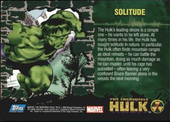 2003 Topps The Incredible Hulk #7 Solitude Back