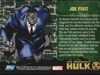 2003 Topps The Incredible Hulk #31 Joe Fixit Back