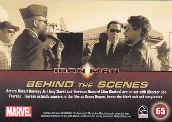 2008 Rittenhouse Iron Man #65 Jon Favreau / Robert Downey Jr. / Terrence Howard Back