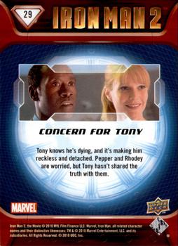 2010 Upper Deck Iron Man 2 #29 Concern for Tony Back