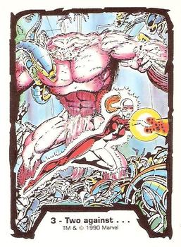 1990 Comic Images Marvel Comics Jim Lee #3 Two against... Front