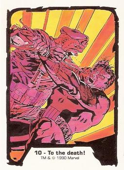1990 Comic Images Marvel Comics Jim Lee #10 To the death! Front