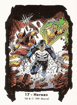 1991 Comic Images Marvel Comics Jim Lee II #17 Heroes Front