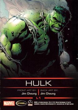 2012 Rittenhouse Legends of Marvel: Hulk #L1 Hulk Back