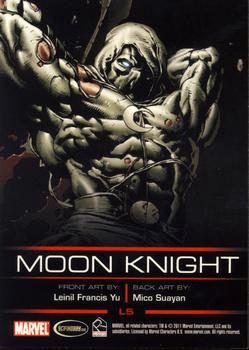 2012 Rittenhouse Legends of Marvel: Moon Knight #L5 (firing both guns) Back