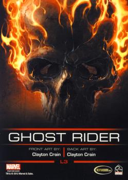 2012 Rittenhouse Legends of Marvel: Ghost Rider #L3 Ghost Rider Back