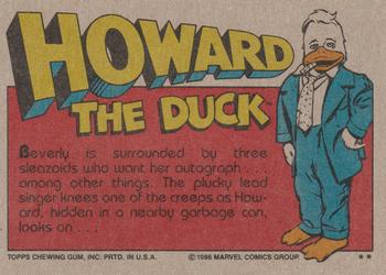 1986 Topps Howard the Duck #17 Bev in a Jam! Back