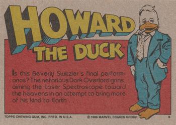 1986 Topps Howard the Duck #61 The Girl Has Problems .. Back