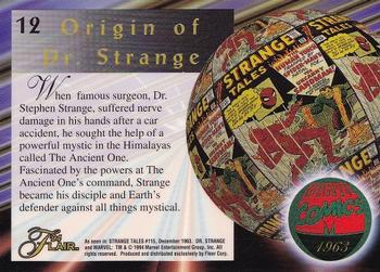 1994 Flair Marvel Annual #12 Dr. Strange Back