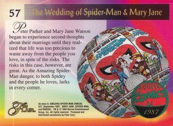 1994 Flair Marvel Annual #57 The Wedding Back