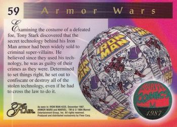 1994 Flair Marvel Annual #59 Armor Wars Back