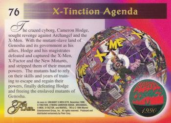 1994 Flair Marvel Annual #76 X-Tinction Agenda Back