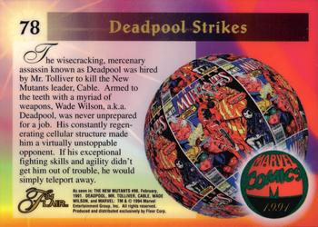 1994 Flair Marvel Annual #78 Deadpool Back