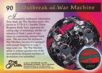 1994 Flair Marvel Annual #90 War Machine Back