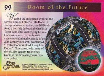 1994 Flair Marvel Annual #99 Doom 2099 Back