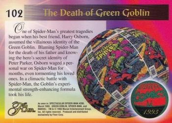 1994 Flair Marvel Annual #102 Green Goblin Back
