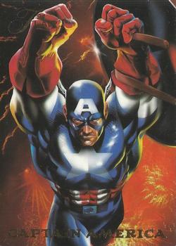 1994 Flair Marvel Annual - Flair Marvel Universe - PowerBlast #11 Captain America Front