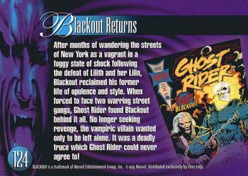 1995 Flair Marvel Annual #124 Blackout Back