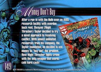 1995 Flair Marvel Annual #149 Night Thrasher Back
