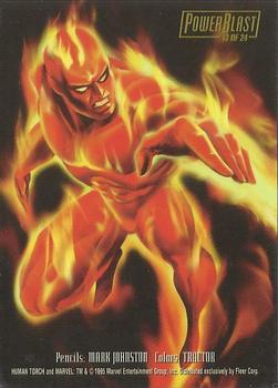 1995 Flair Marvel Annual - PowerBlast #13 Human Torch Back