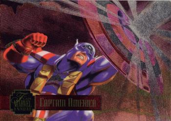 1995 Flair Marvel Annual - PowerBlast #14 Captain America Front