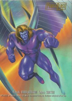 1995 Flair Marvel Annual - PowerBlast #16 Archangel Back