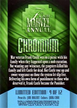 1995 Flair Marvel Annual - Chromium #9 Punisher Back