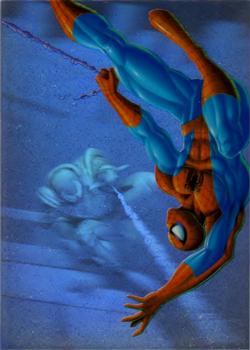 1995 Flair Marvel Annual - HoloBlast #3 Spider-Man vs. Scarlet Spider Front