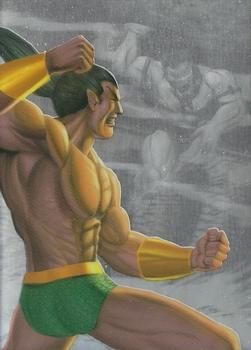 1995 Flair Marvel Annual - HoloBlast #11 Namor vs. Llyron Front