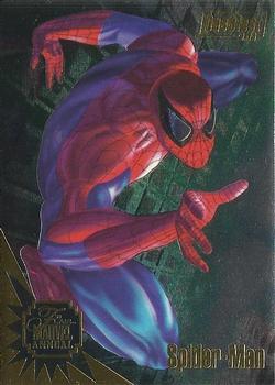 1995 Flair Marvel Annual - DuoBlast #1 Spider-Man / Scarlet Spider Front