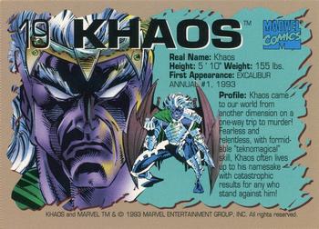 1993 Marvel Comics Annuals #19 Khaos Back